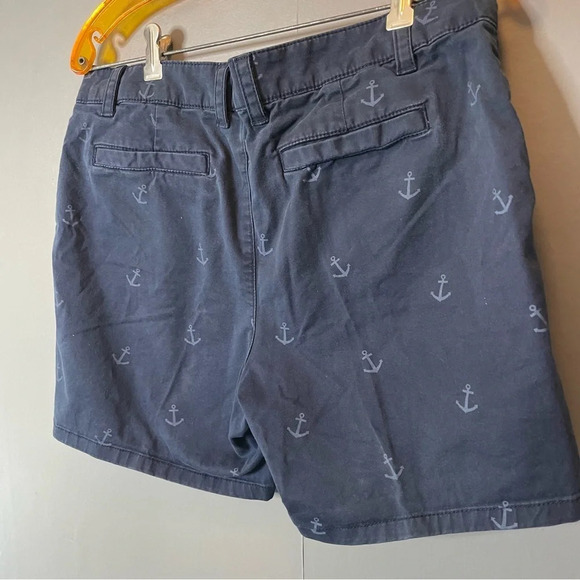 GH Bass&Co blue midi anchor shorts size 8 - Picture 7 of 7